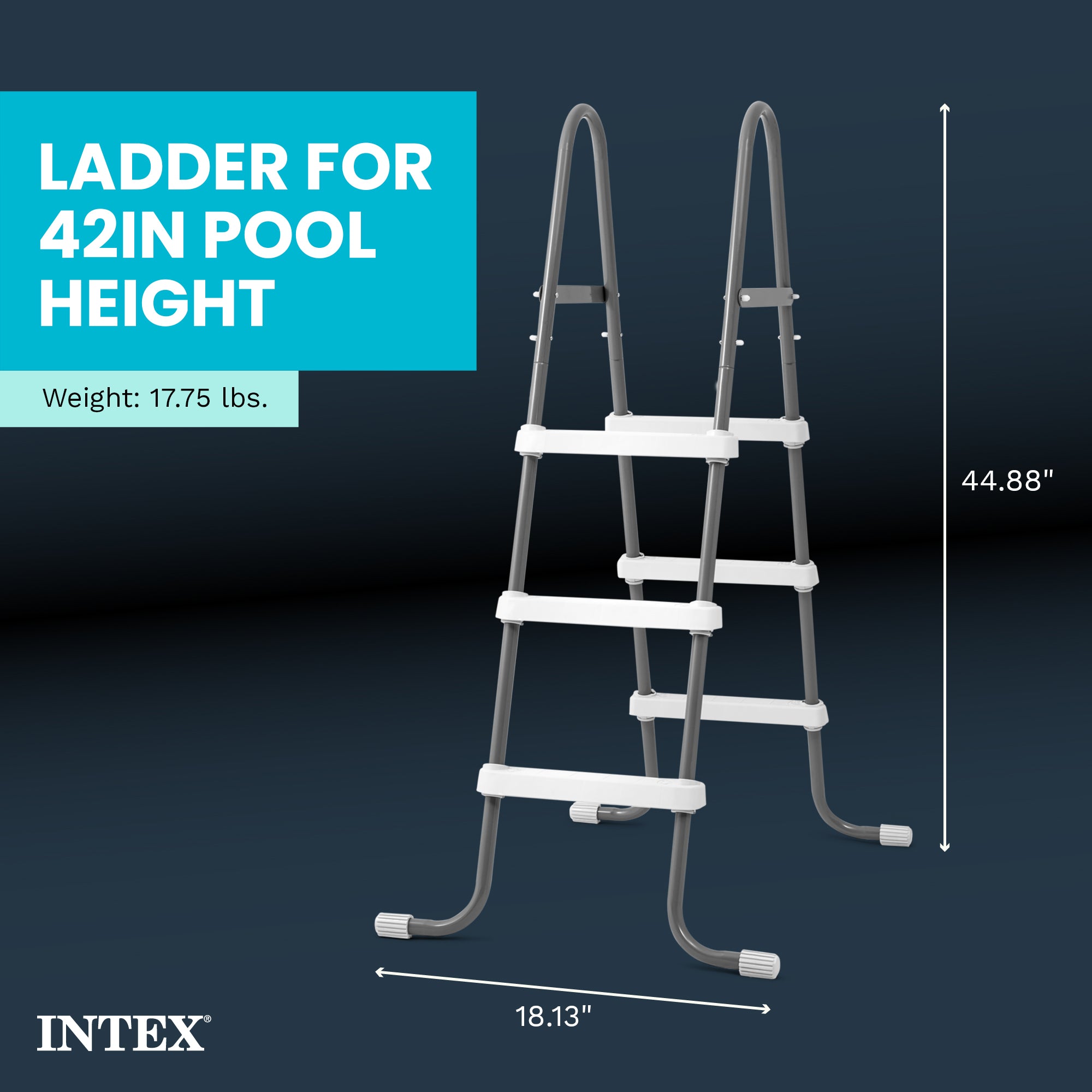 Intex Steel Frame Above Ground Pool Ladder for 42" Height Pools (Open Box) - VMInnovations