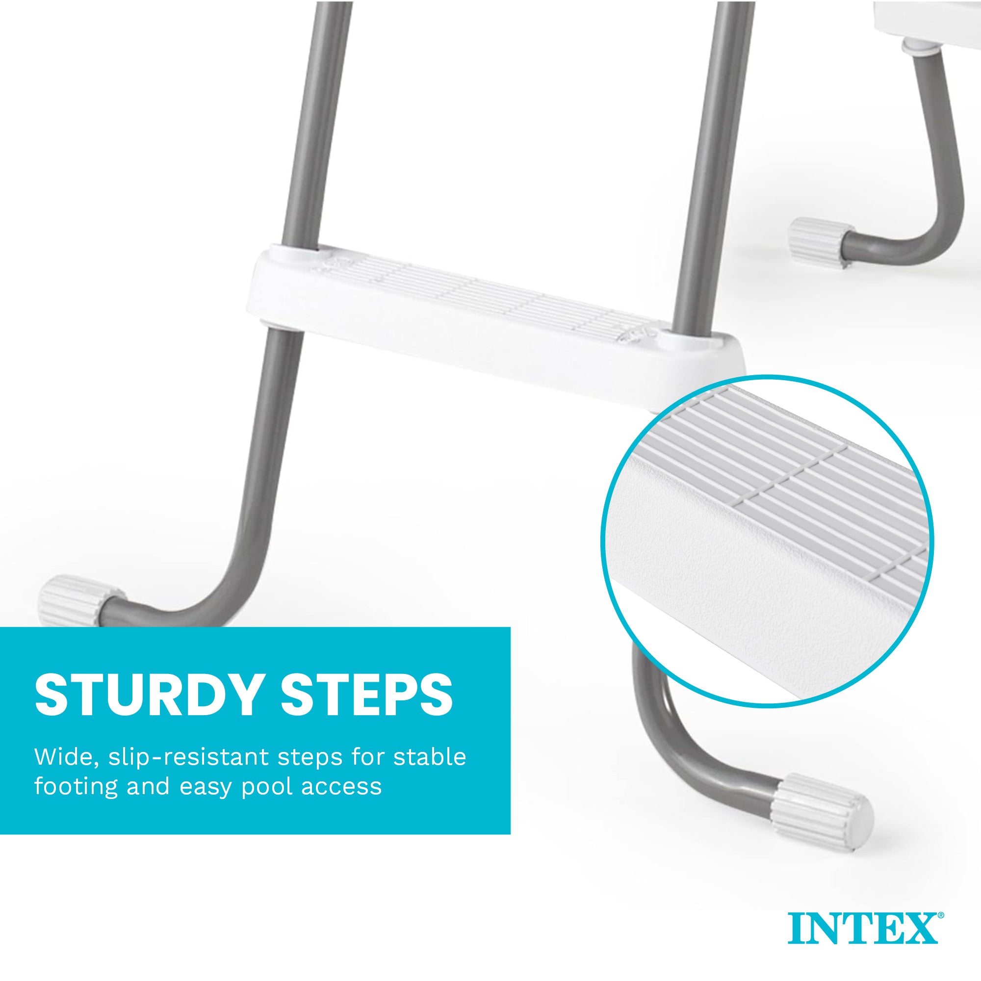 Intex Steel Frame Above Ground Pool Ladder for 42" Height Pools (Open Box)
