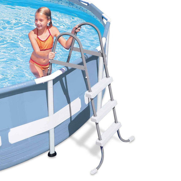 Intex Steel Frame Above Ground Pool Ladder for 42" Height (Open Box) (2 Pack)