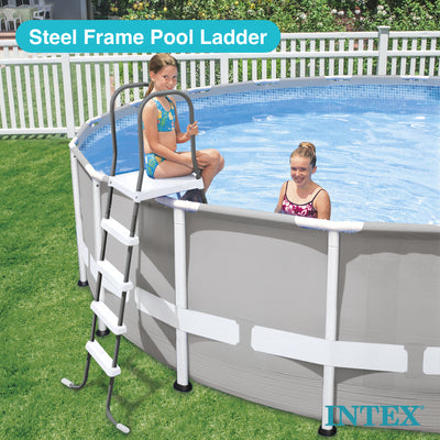 Intex Steel Above Ground Swimming Pool Ladder for 52" Wall Height Pools (Used)