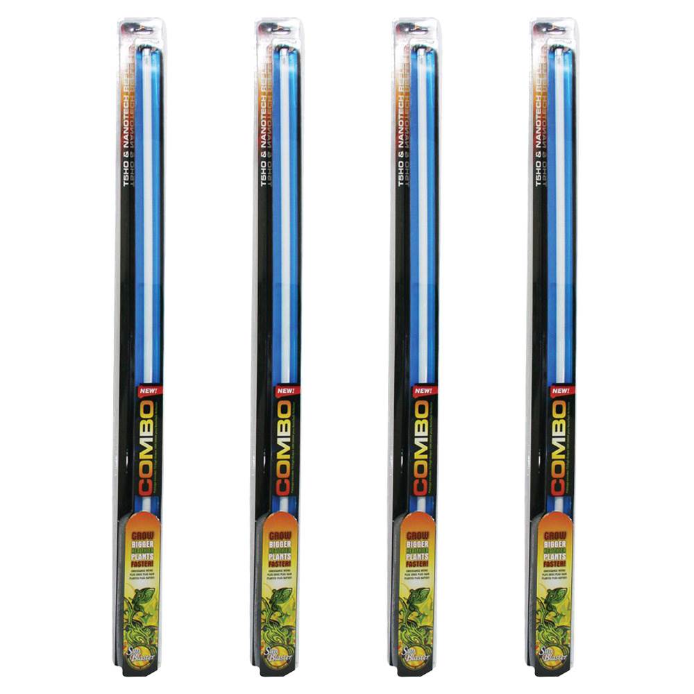 SunBlaster 54W 6400K 4' Grow Light Ballast with NanoTech Reflector, 4 Pack - VMInnovations