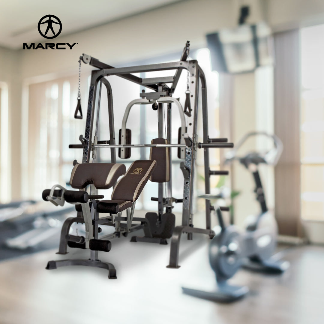 Marcy Deluxe Diamond Elite Smith Cage Home Workout Total Body Gym System (Used)