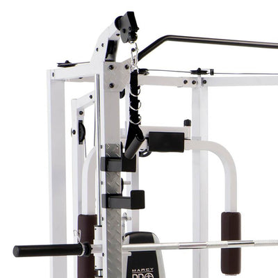 Marcy 5276 Combo Smith Heavy-Duty Total Body Strength Home Gym Machine, White - VMInnovations