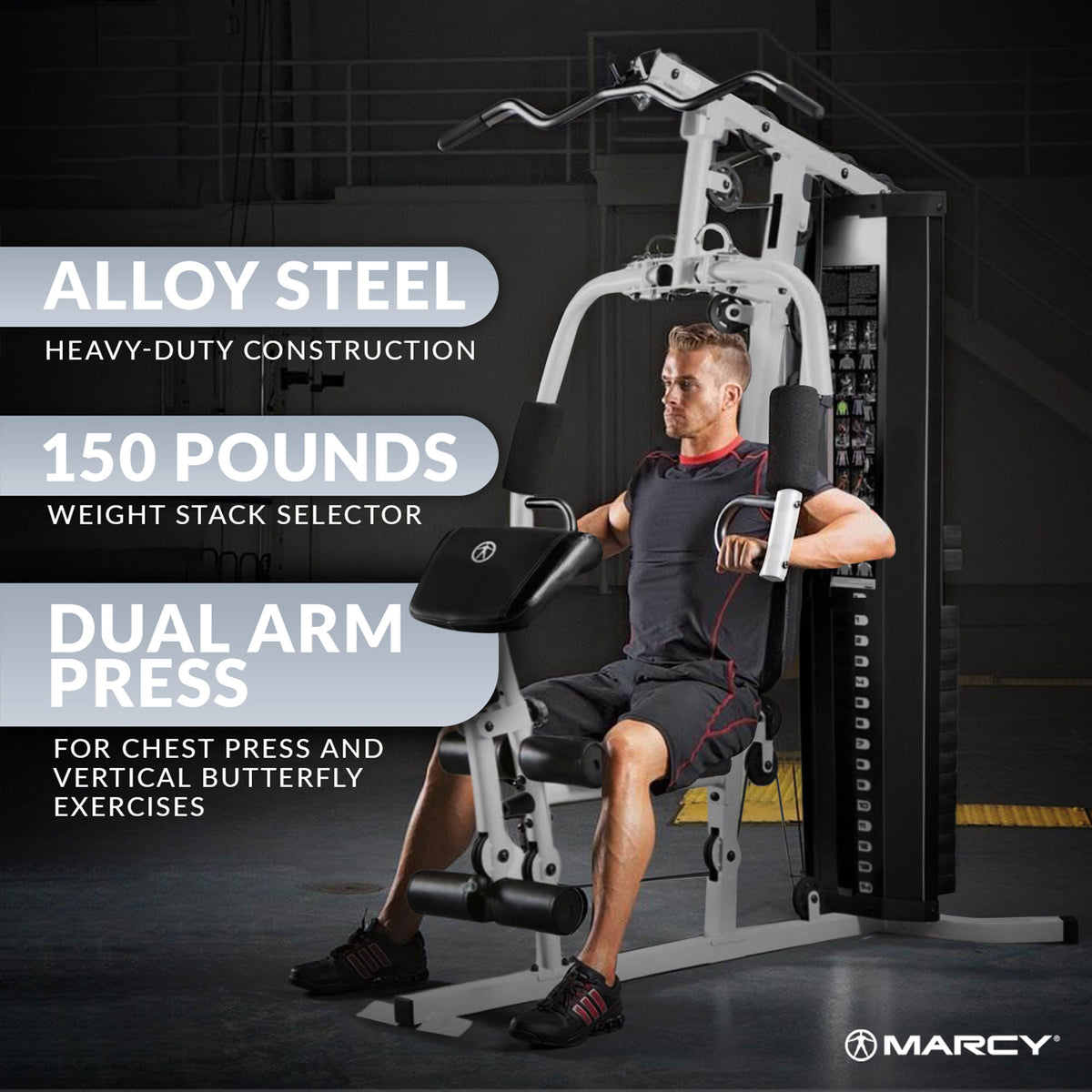 Marcy Dual-Functioning Upper Lower Body Fitness Workout 150-Pound (Open Box)