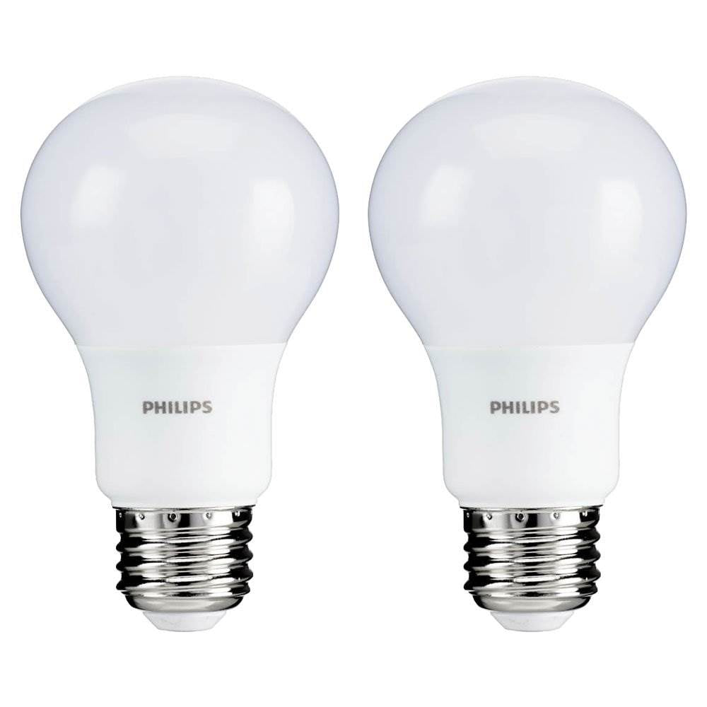 Philips 5.5 W A19 40W Replacement Soft White LED Light Bulb, 2 Pack (Open Box)