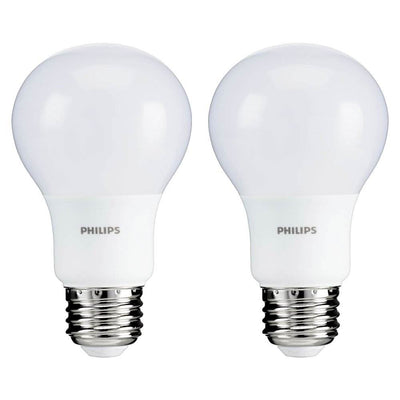 Philips 5.5 W A19 40W Replacement Soft White LED Light Bulb, 2 Pack (Open Box)