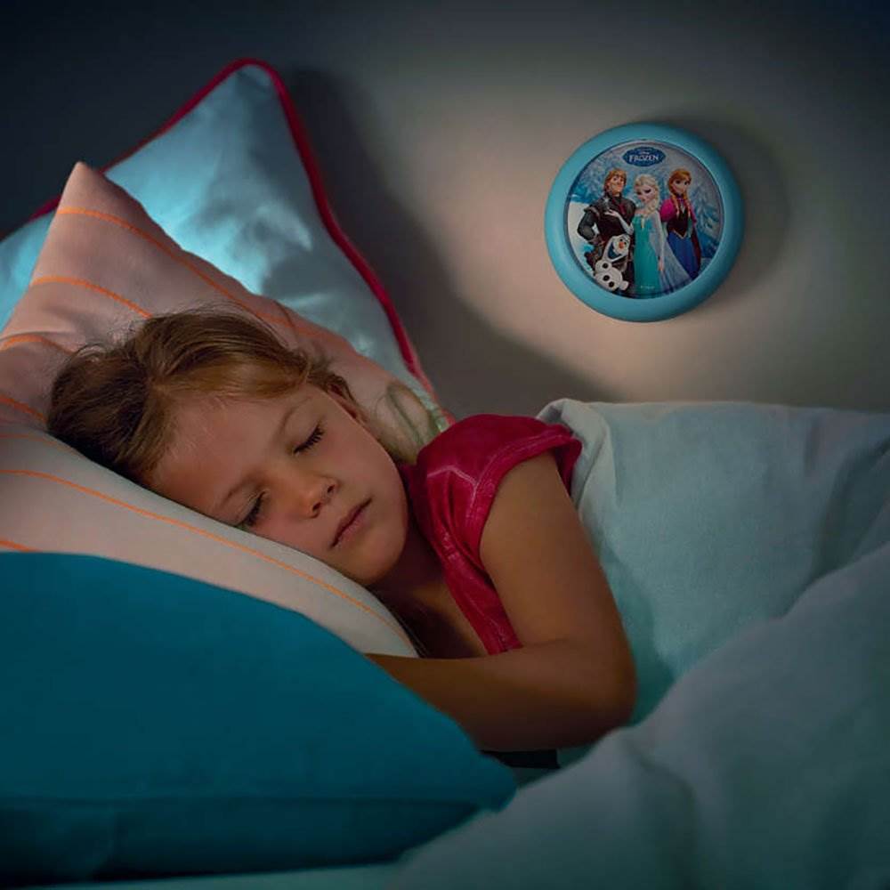 Philips Disney Frozen Elsa Anna Olaf Battery Powered LED Push Touch Night Light