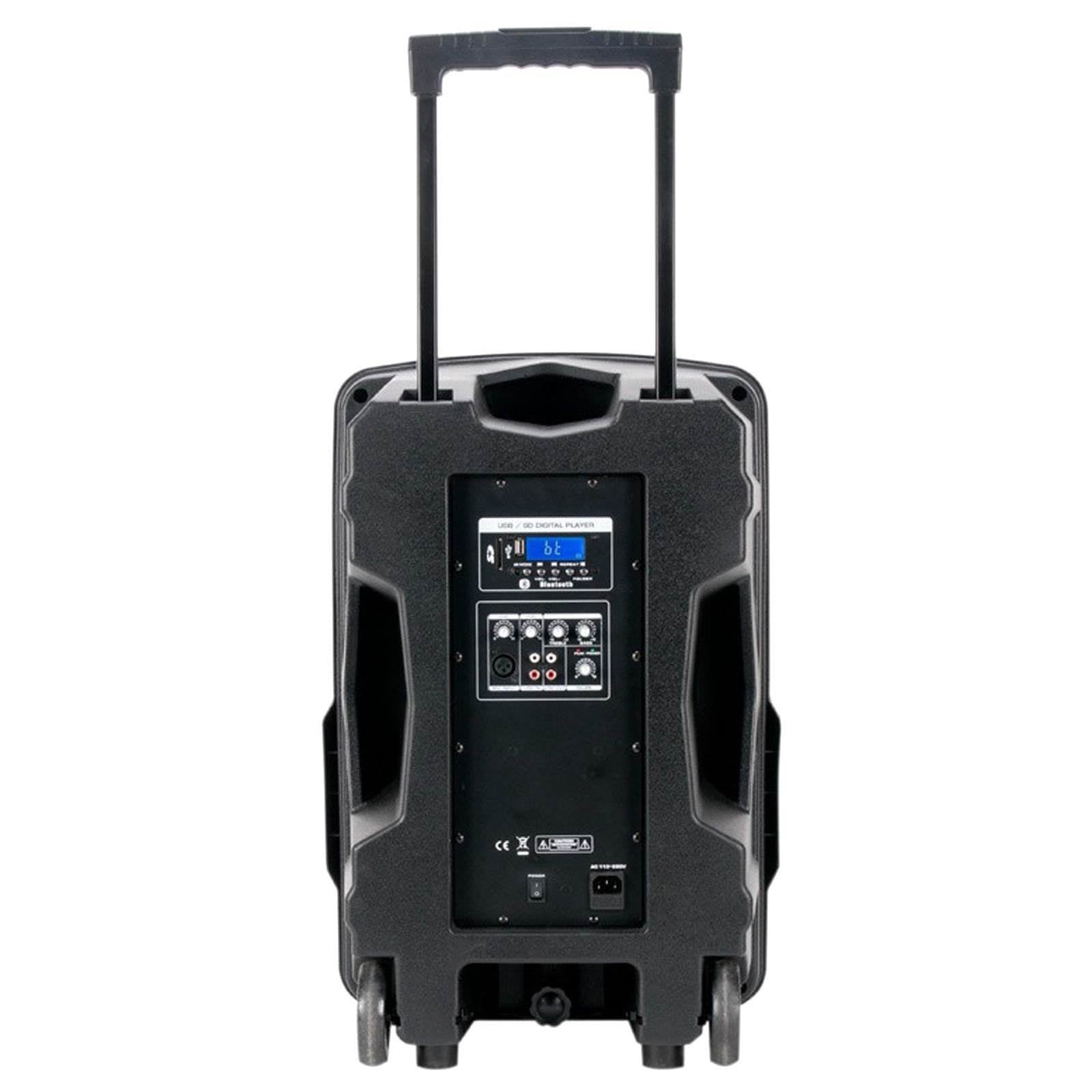 American Audio 15" 2 Way Portable Powered Wireless Speaker with Wheels LTX15BT