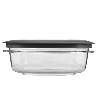 Rubbermaid 3 Cup Square Premier Plastic Storage Container w/ Lid, Clear (4 Pack)