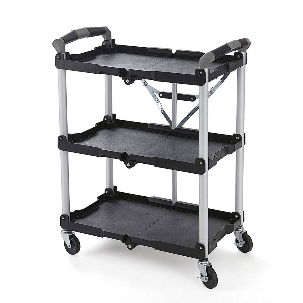 Olympia Tools 85-188 Pack N Roll 3 Tier Collapsible Storage Rolling Service Cart