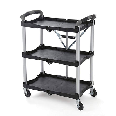 Olympia Tools 85-188 Pack N Roll 3 Tier Collapsible Storage Rolling Service Cart