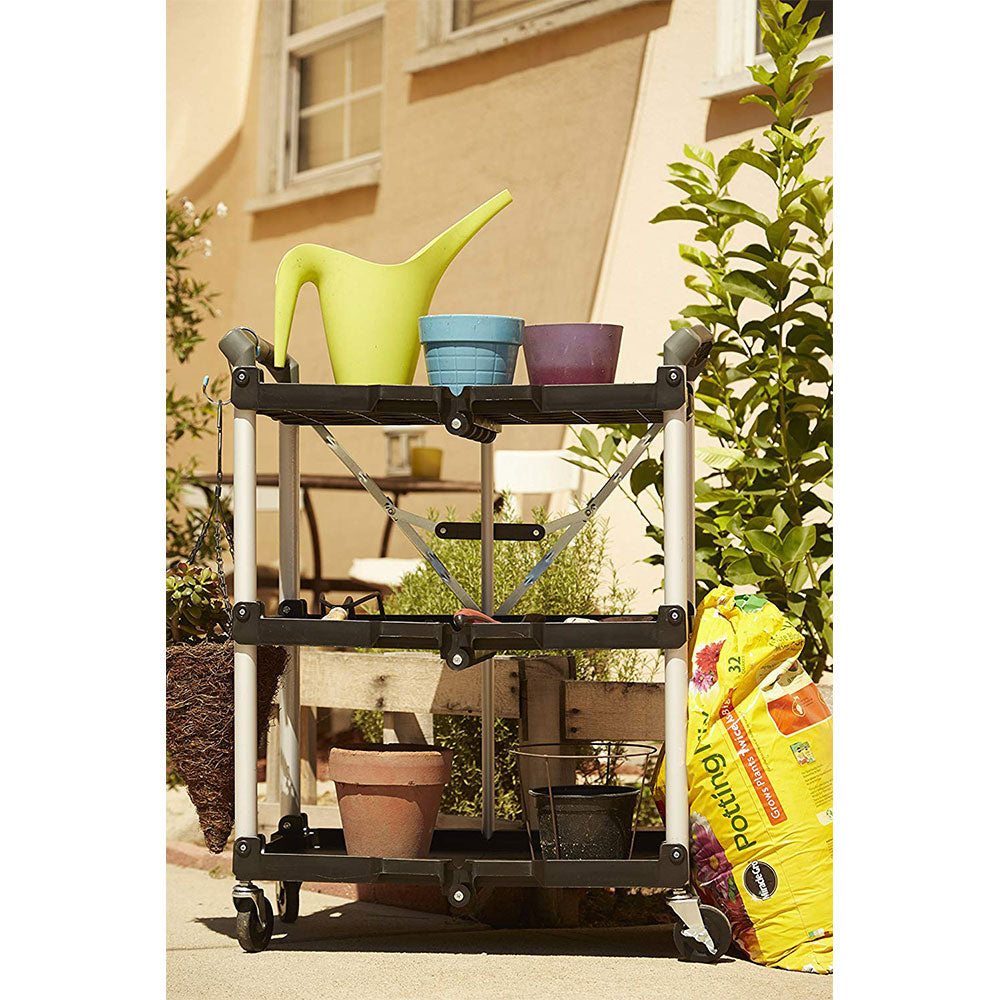 Olympia Tools 85-188 Pack N Roll 3 Tier Collapsible Storage Rolling Service Cart