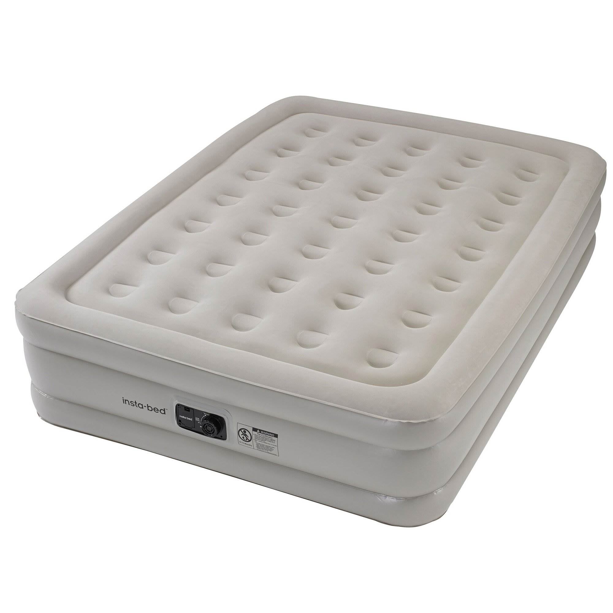 Insta-Bed 18 Inch Queen Air Mattress w/ Internal Pump and Insta-Bed Bedding Set