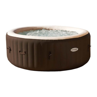 Intex PureSpa Bubble Massage 4 Person Inflatable Hot Tub Spa and Cup Holder