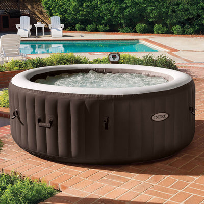 Intex PureSpa Bubble Massage 4 Person Inflatable Hot Tub Spa and Cup Holder