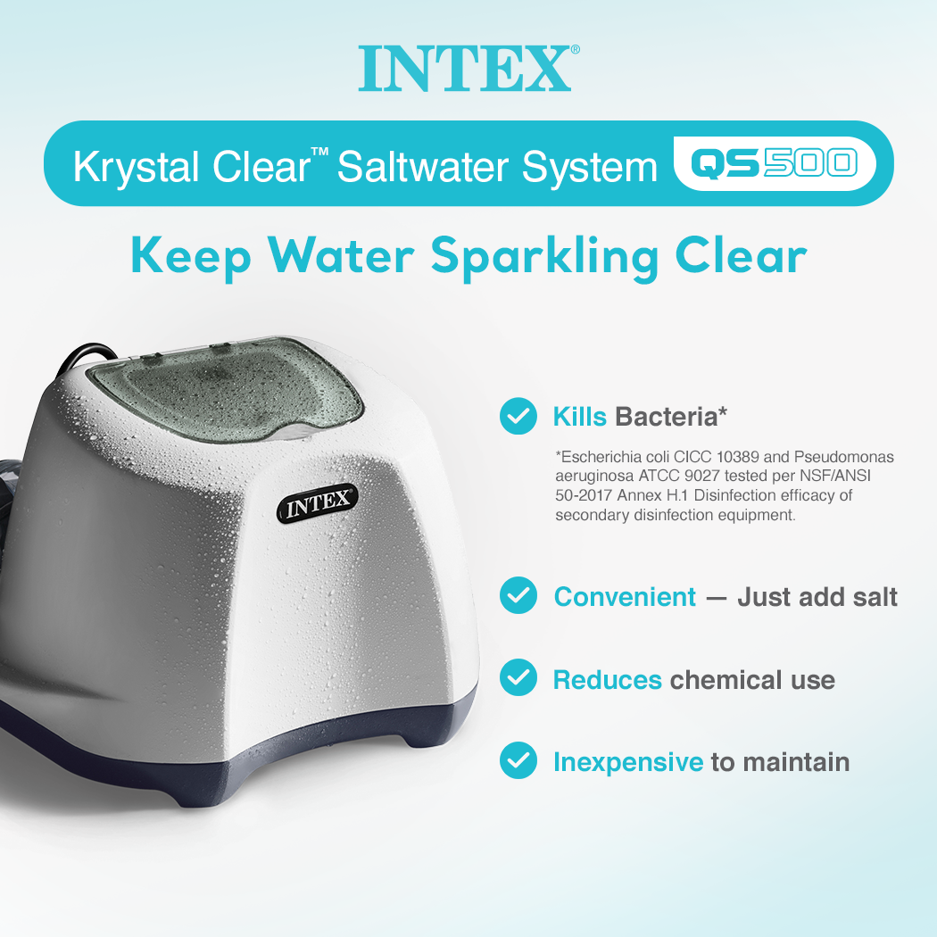 Intex 2800 GPH Pool Sand Filter Pump w/Krystal Clear Saltwater System - VMInnovations