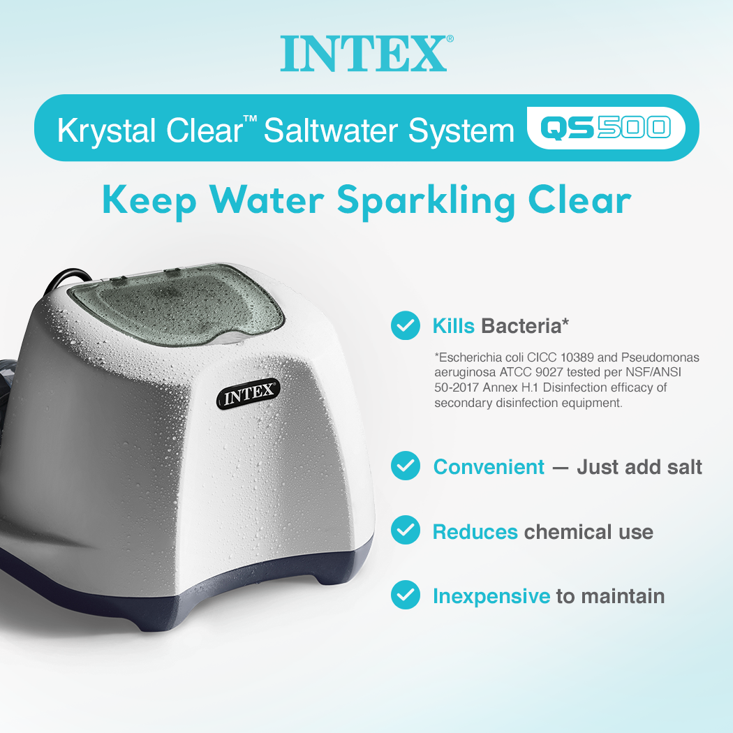 Intex 2800 GPH Pool Sand Filter Pump w/Krystal Clear Saltwater System