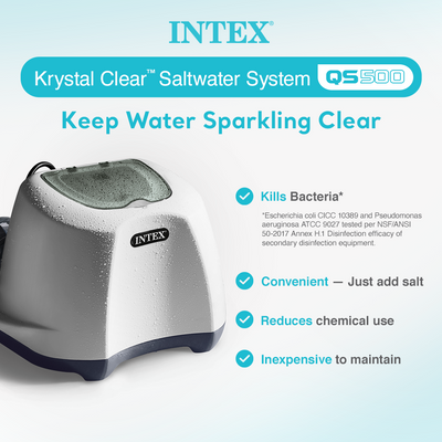Intex 2800 GPH Pool Sand Filter Pump w/Krystal Clear Saltwater System - VMInnovations