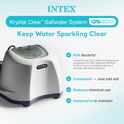 INTEX Saltwater System and Sand Filter Pump Set for Above Ground Swimming Pool