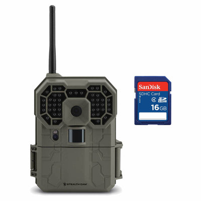 Stealth Cam GXW 12MP 1080p HD No Glo IR iOS & Android Game Camera + 16GB SD Card