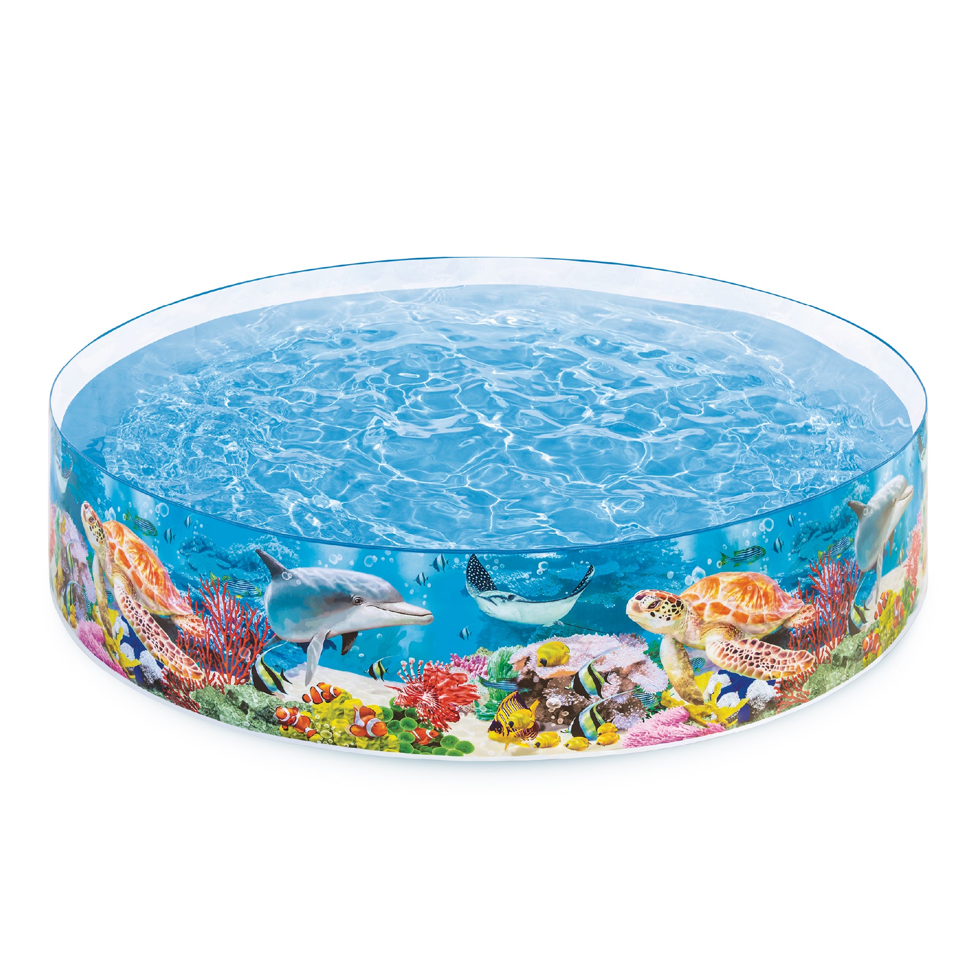 Intex Deep Sea Blue 8 x 1.5 Foot Kids Water SnapSet Swimming Pool (Open Box)