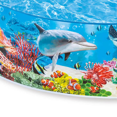 Intex Deep Sea Blue 8 x 1.5 Foot Kids SnapSet Swimming Pool (Open Box) (4 Pack) - VMInnovations
