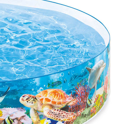 Intex Deep Sea Blue 8 x 1.5 Foot Kids SnapSet Swimming Pool (Open Box) (4 Pack) - VMInnovations