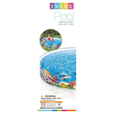 Intex 8ft x 18in SnapSet Kiddie 8 x 8' Instant Swimming Pool, Sea Blue (Used)