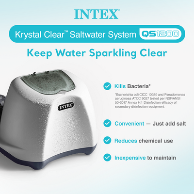 Intex 3000 GPH Sand Filter Pump and Saltwater System for Above Ground Pools