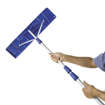 Snow Joe Telescoping Snow Shovel Roof Poly Blade Rake w/ 21' Extension (2 Pack)