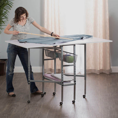 Studio Designs Sew Ready Hobby and Cutting Craft Desk Table w Storage (Open Box)