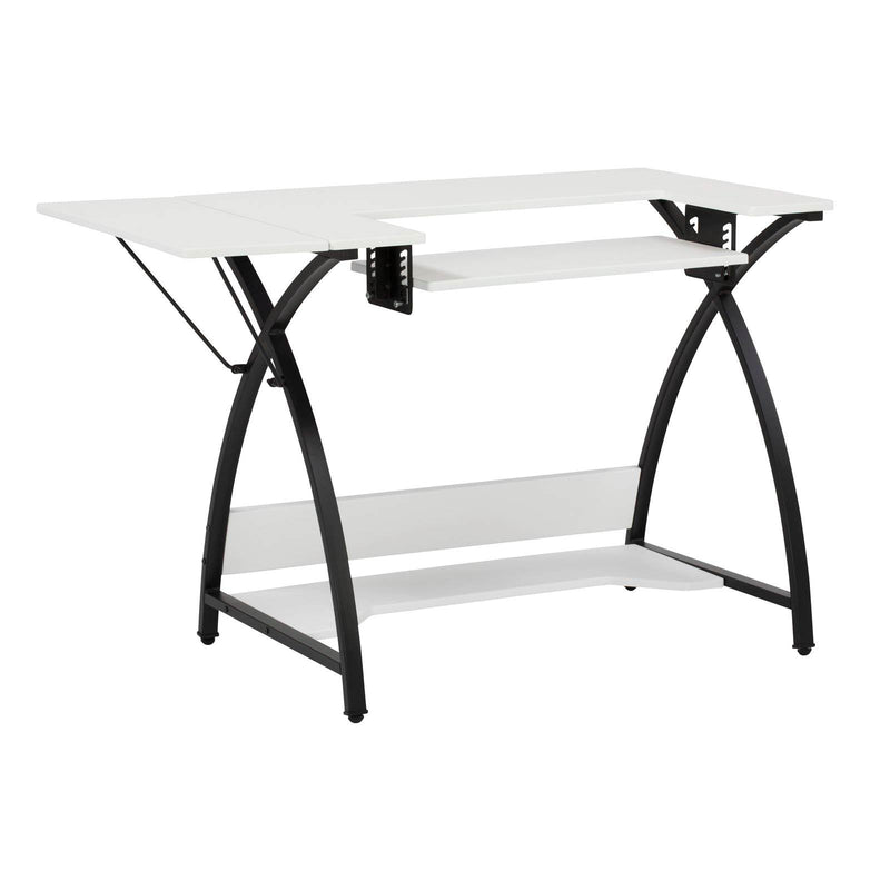 Studio Designs Comet Home Hobby Craft Sewing Machine Table Desk, Black & White