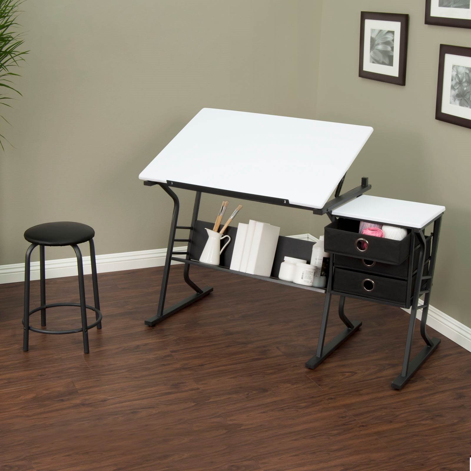 Studio Designs Adjustable Tilting Arts & Crafts Desk Table w/ Stool (Open Box)