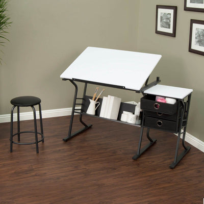 Studio Designs Adjustable Tilting Arts & Crafts Desk Table w/ Stool (Open Box)