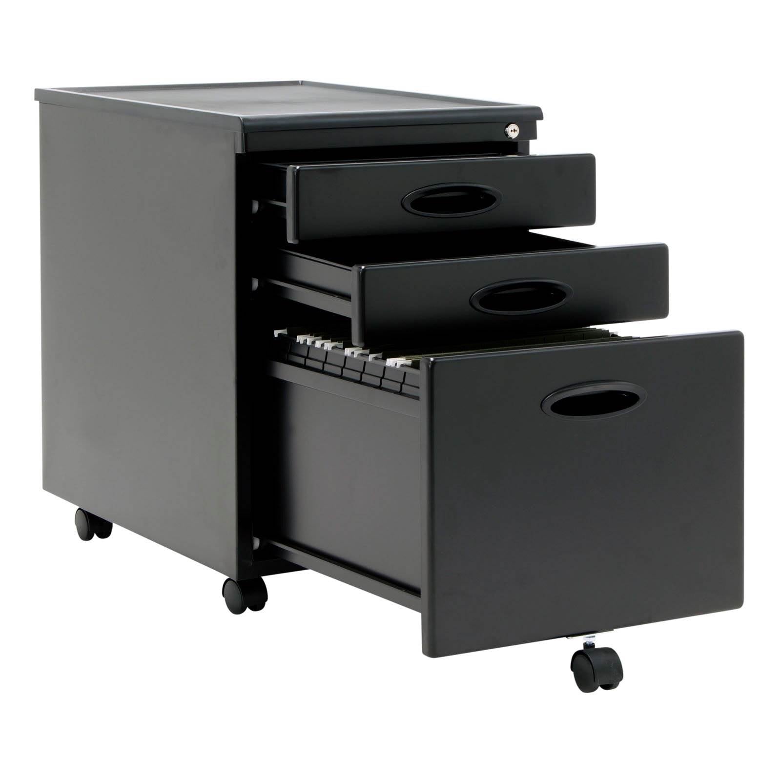 Studio Designs Home Office 3 Drawer Mobile File Storage Cabinet, Gray (Open Box)