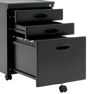 Studio Designs Home Office 3 Drawer Mobile File Storage Cabinet, Gray (Open Box)