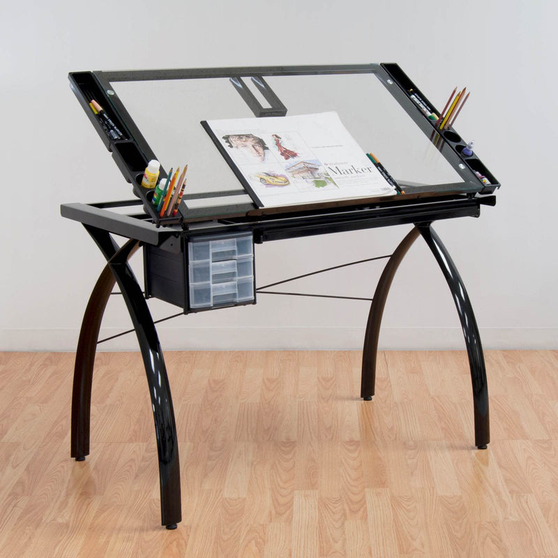 Studio Designs Futura Contemporary Adjustable Arts & Crafts Drawing Desk Station
