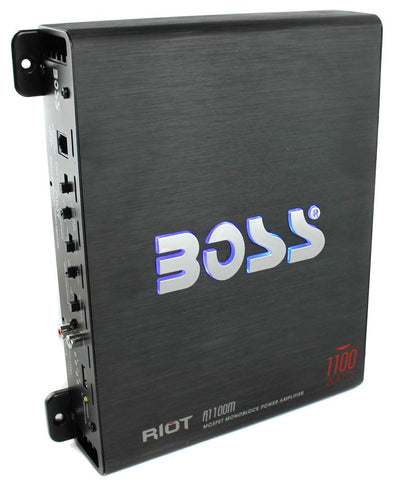 Boss Riot 1100W Monoblock Class A/B Car Amplifier And Sub Bass Remote | R1100M - VMInnovations