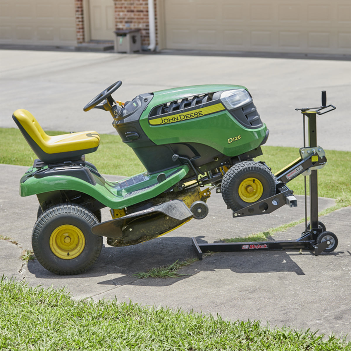 MoJack UPC Flat Folding 500lb Capacity Riding Lawn Tractor Mower Lift Jack, MJXT