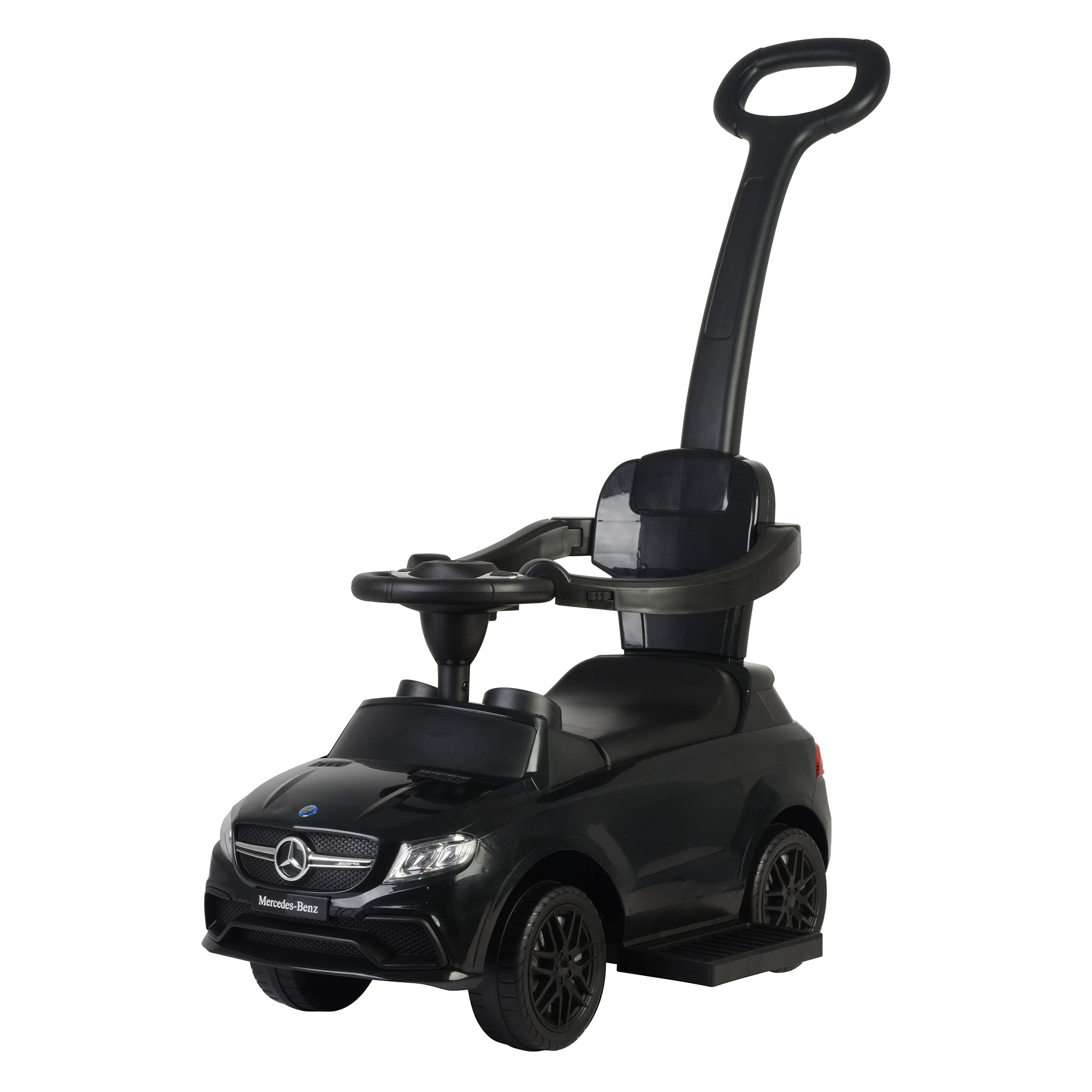 Best Ride On Cars Baby 3-in-1 Mercedes Push Car Stroller with LED Lights (Used)