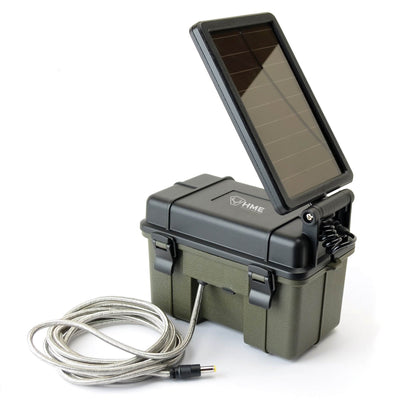 HME Trail Camera Waterproof 12 Volt Solar Auxiliary Lead Acid Battery Power Pack