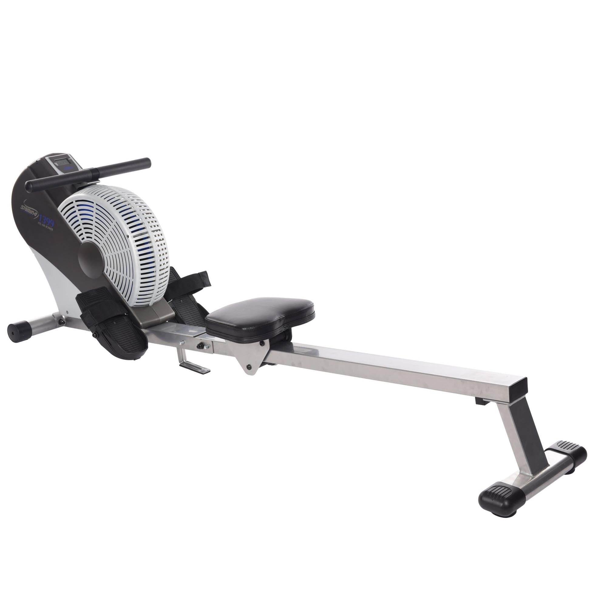 Stamina ATS Fitness Air Resistance Rower Cardio Rowing Exercise Machine + Mat