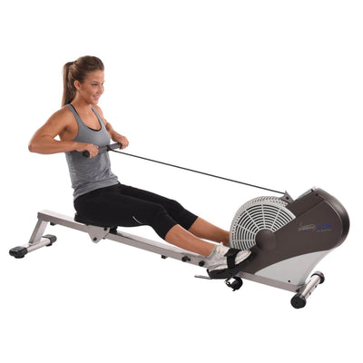 Stamina ATS Fitness Air Resistance Rower Cardio Rowing Exercise Machine + Mat