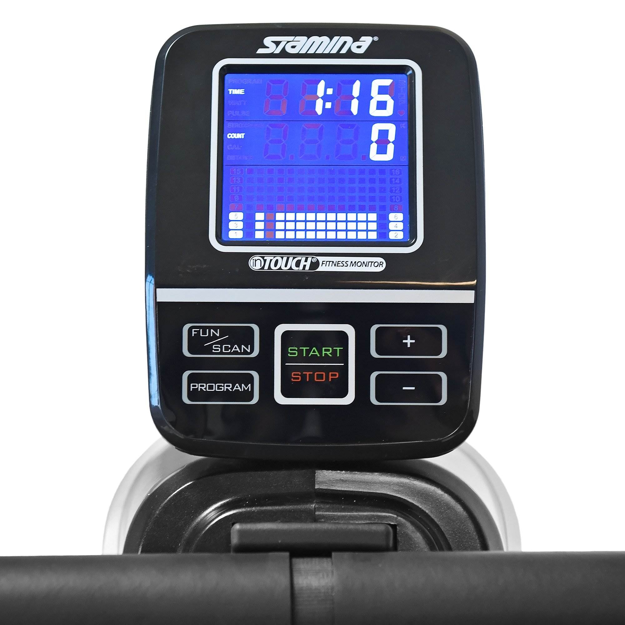 Stamina Magnetic Rowing Exercise Machine 1130 with Heart Rate Strap + Mat