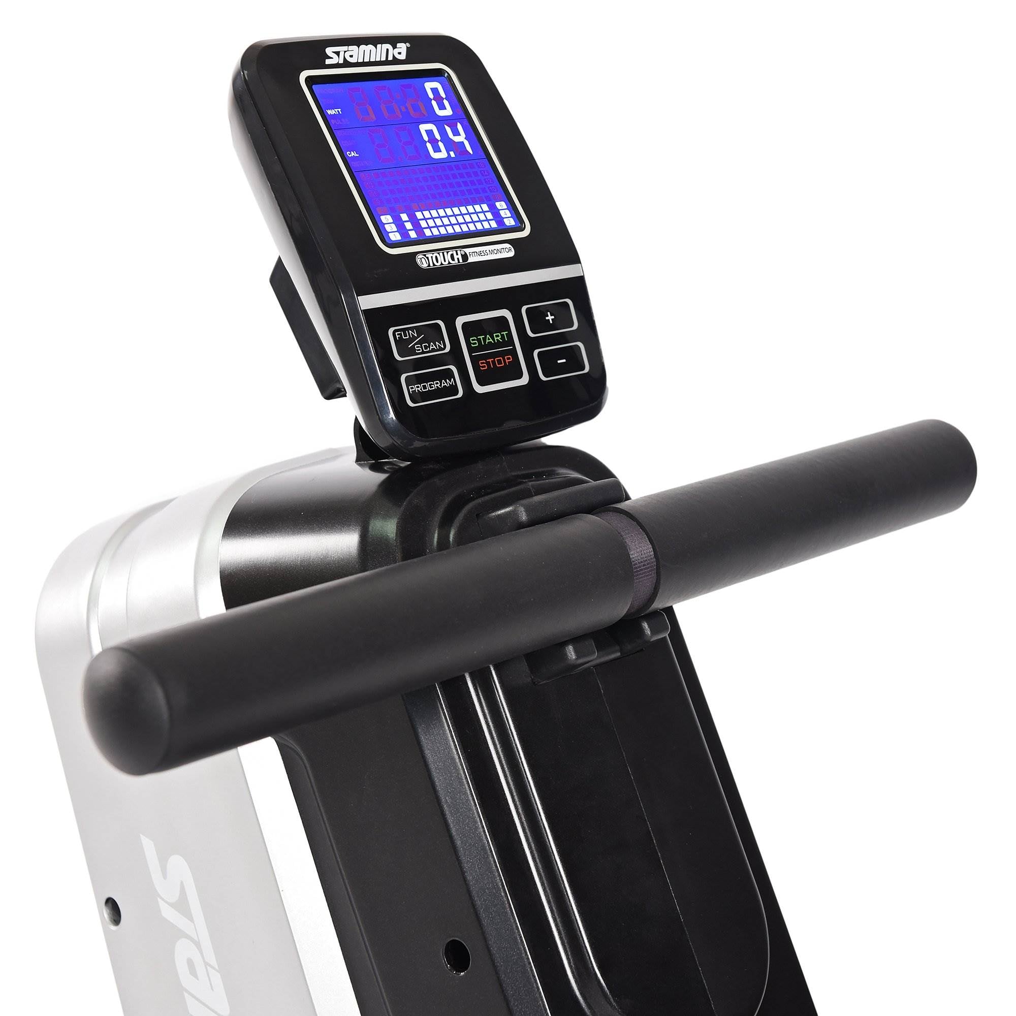 Stamina Magnetic Rowing Exercise Machine 1130 with Heart Rate Strap + Mat