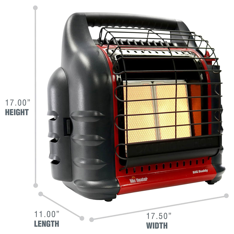 Mr. Heater 4,000 - 18000 BTU Big Buddy Portable LP Gas Heater Unit (Open Box)