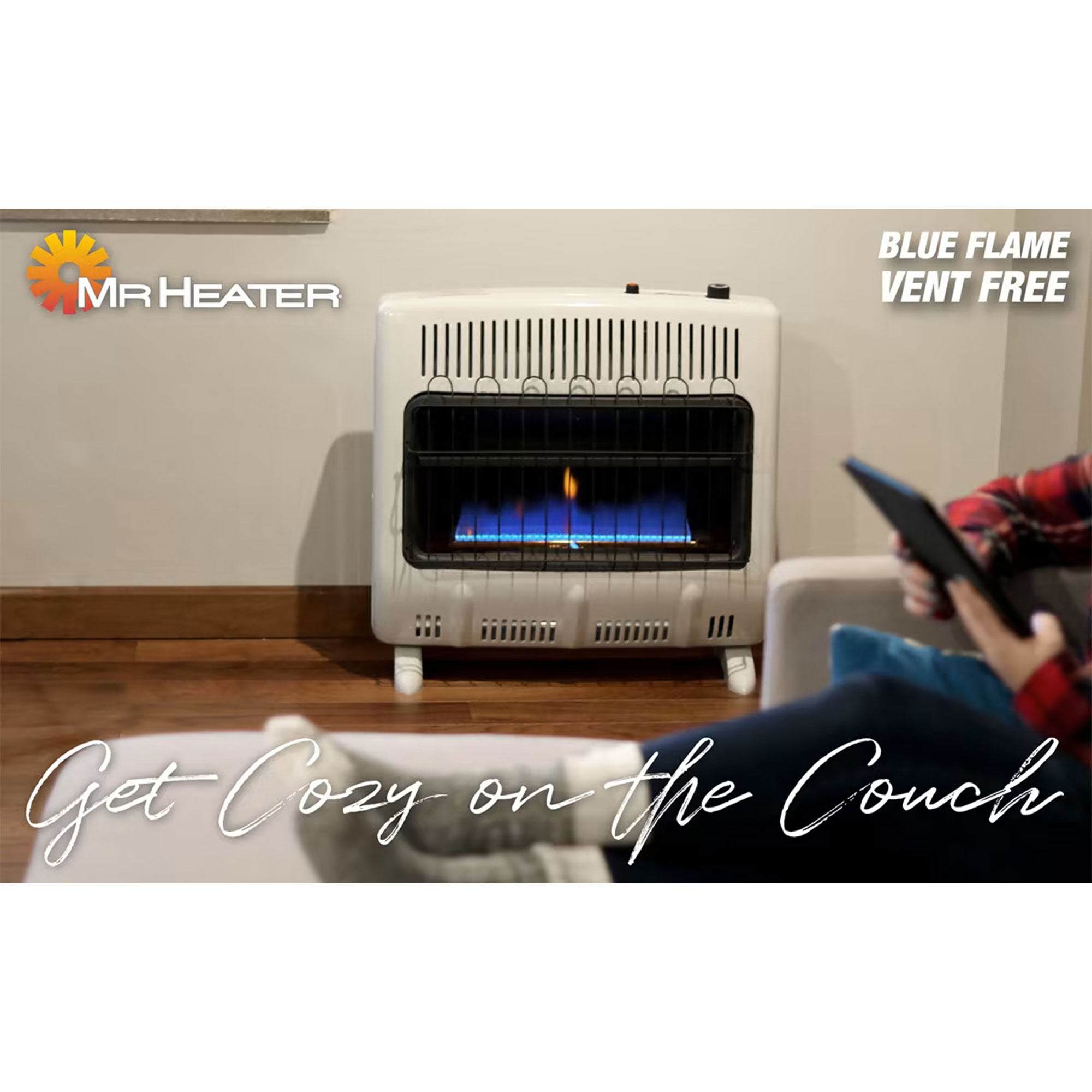 Mr Heater 30,000 BTU Blue Flame Propane Gas Wall/Floor Indoor Heater (Open Box) - VMInnovations