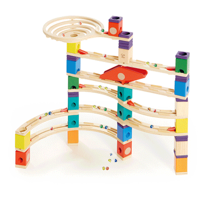 Hape Quadrilla Xcellerator Marble Run Race Maze Toy Construction Building Set