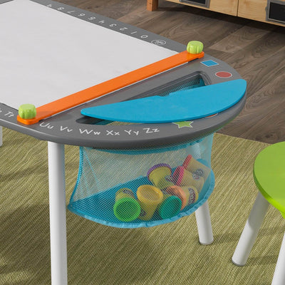 KidKraft Kids 3+ Black Chalkboard Mini Wooden Art Table w/ Stools (Open Box)
