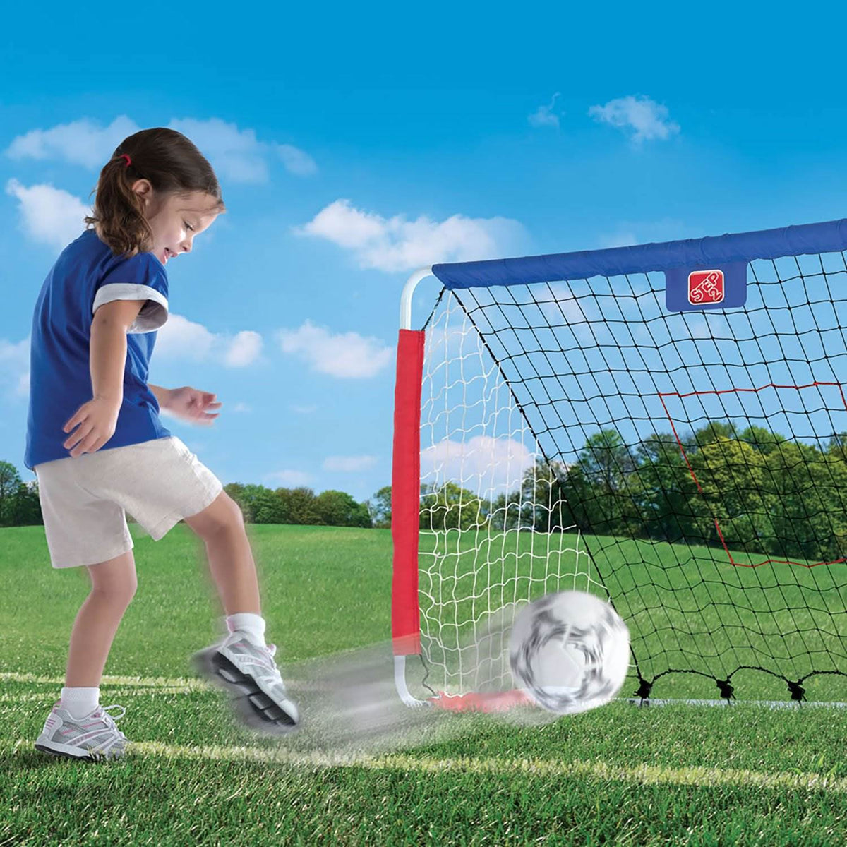 Step2 Kid Child Kickback Soccer Hockey Training Goal Pitchback Net (For Parts)